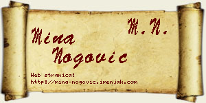 Mina Nogović vizit kartica